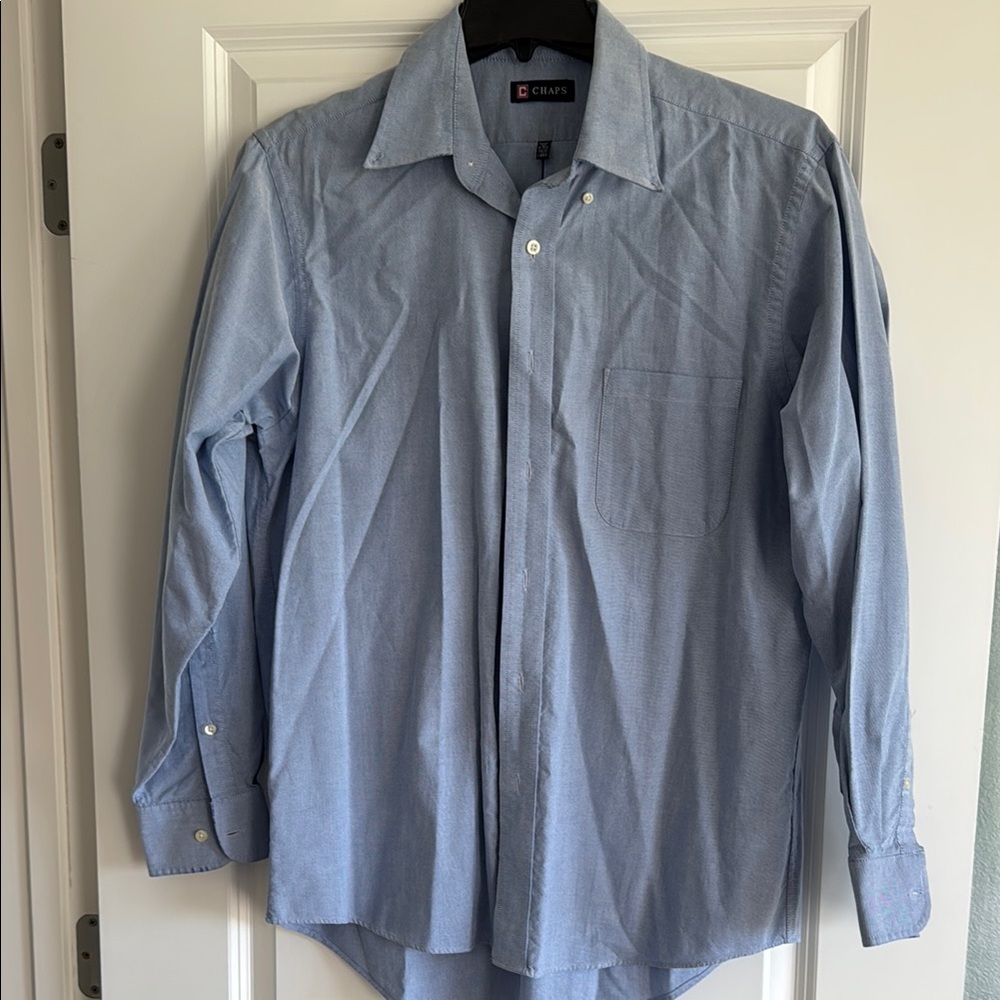 Chaps Blue Dress Shirt Classic Style